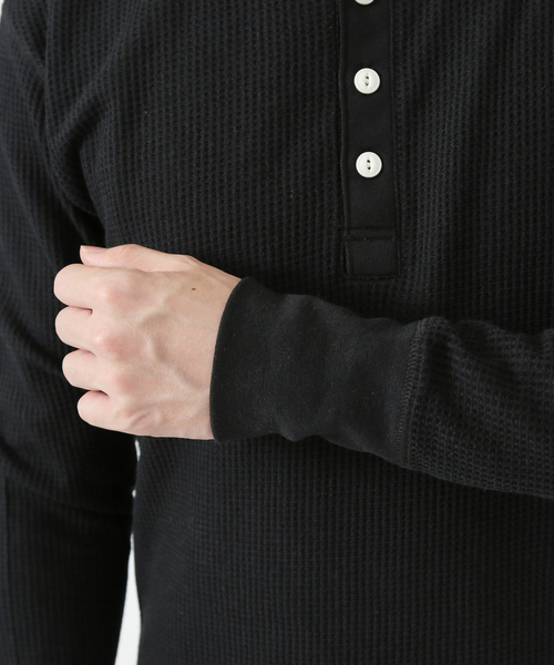 JEMORGAN(ジェーイーモーガン)の「【JEMORGAN/ジェーイーモーガン】ワッフル ヘンリーネック ロングスリーブ Tシャツ(Tシャツ/カットソー・メンズ・ホワイト/ブラック/ネイビー/グレー/カーキ/ホワイト系その他・M/L/XL)」の12枚目の写真