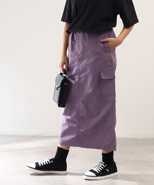 Dickies（ディッキーズ）の「【GENUINE DICKIES/ジェニュインディッキーズ】Ⅰラインカーゴスカート（スカート・レディース・ダークカーキ/ラベンダー/ライトグレー/ブラック・M/L）」の4枚目の写真