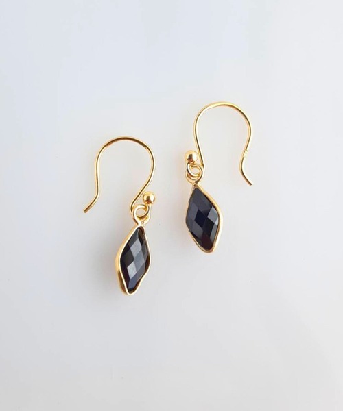 CERCA(チェルカ)の「SARINOHANA/天然石枠留めピアス/SILVER925ゴールドカラー(ピアス(両耳用)・レディース・D/A/C/B/H/F/E/J/G/I/K/L・FREE)」の14枚目の写真