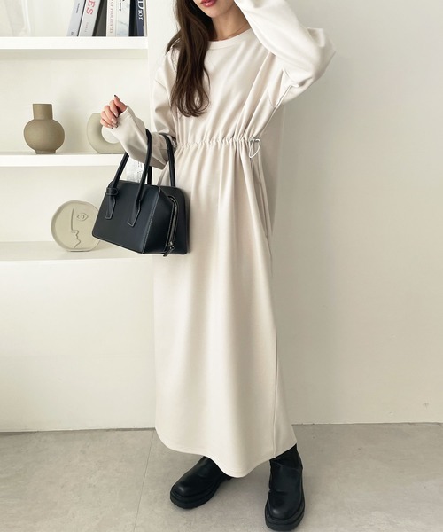 GeeRA(ジーラ)の「ドロストデザインワンピース(ワンピース・レディース・杢グレー/ブラック/アイボリー・LARGE/MEDIUM/SMALL)」の6枚目の写真