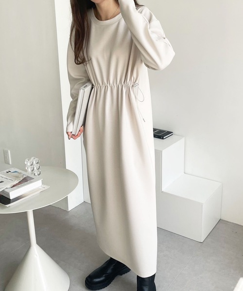 GeeRA(ジーラ)の「ドロストデザインワンピース(ワンピース・レディース・杢グレー/ブラック/アイボリー・LARGE/MEDIUM/SMALL)」の4枚目の写真