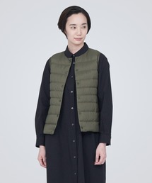 軽量ダウンノーカラーベスト(帯電防止裏地)