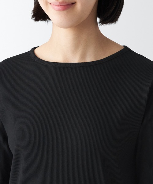無印良品(ムジルシリョウヒン)の「ストレッチリブ編み七分袖チュニック(チュニック・レディース・ライトグレー/レンガ/ブラック/オフホワイト・XL/XS/L/M/S/XXL)」の15枚目の写真