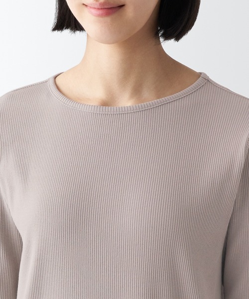 無印良品(ムジルシリョウヒン)の「ストレッチリブ編み七分袖チュニック(チュニック・レディース・ライトグレー/レンガ/ブラック/オフホワイト・XL/XS/L/M/S/XXL)」の22枚目の写真