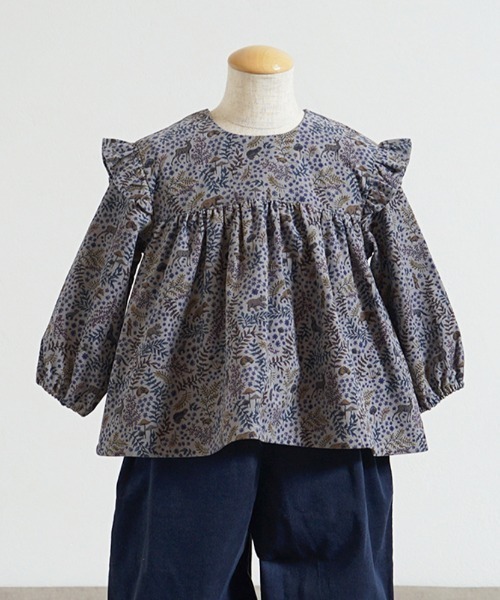 【セール】【Hoppetta】forestコーデュロイ 長袖チュニック（シャツ/ブラウス）｜Hoppetta（ホッペッタ） 5,283円