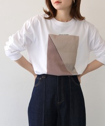 HER CLOSET | 【shemoshelly】WEB限定ニュアンスパネルロゴロンT(Tシャツ/カットソー)