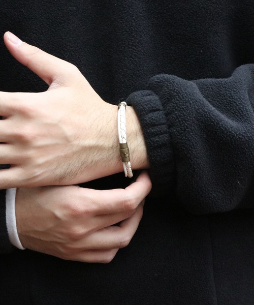 8(eight)(エイト)の「リングメッシュブレス(ブレスレット・メンズ・ワイン/カーキ/ブラック/ホワイト/ベージュ系その他・FREE)」の1枚目の写真