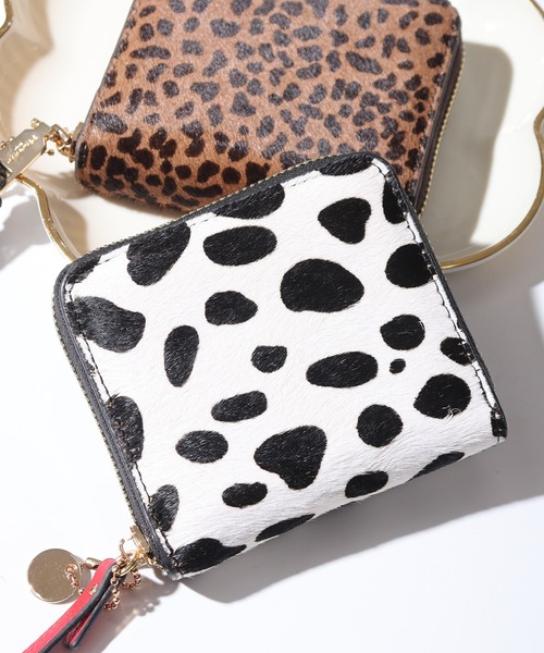 FUNALIVE（ファンアライブ）の「Pisoraro ハラコ　ラウンドファスナーミニ財布（財布・レディース・ホワイト系/ブラウン系/ホワイト系1/ホワイト系3/ホワイト系2/ブラウン系1・FREE）」の2枚目の写真