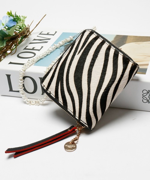 FUNALIVE（ファンアライブ）の「Pisoraro ハラコ　ラウンドファスナーミニ財布（財布・レディース・ホワイト系/ブラウン系/ホワイト系1/ホワイト系3/ホワイト系2/ブラウン系1・FREE）」の3枚目の写真