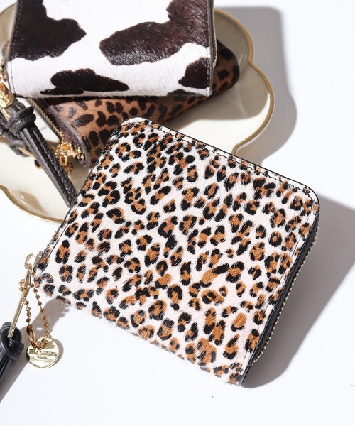 FUNALIVE（ファンアライブ）の「Pisoraro ハラコ　ラウンドファスナーミニ財布（財布・レディース・ホワイト系/ブラウン系/ホワイト系1/ホワイト系3/ホワイト系2/ブラウン系1・FREE）」の4枚目の写真