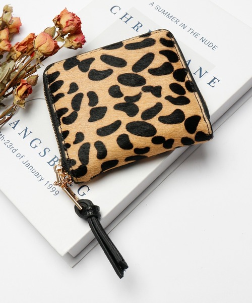 FUNALIVE（ファンアライブ）の「Pisoraro ハラコ　ラウンドファスナーミニ財布（財布・レディース・ホワイト系/ブラウン系/ホワイト系1/ホワイト系3/ホワイト系2/ブラウン系1・FREE）」の5枚目の写真