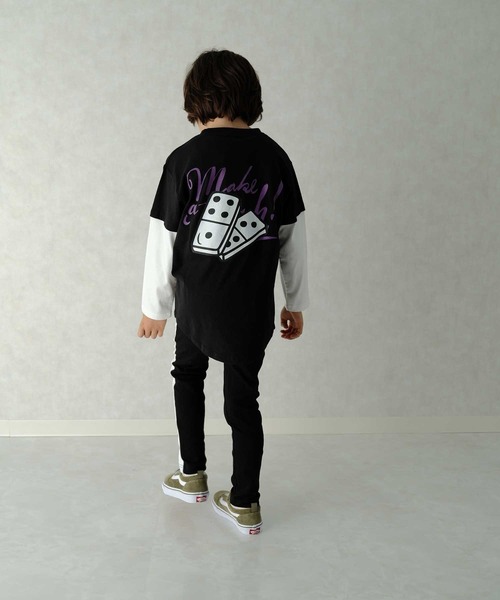 セール】USコットンちょいBIGレイヤード風ロンT（Tシャツ