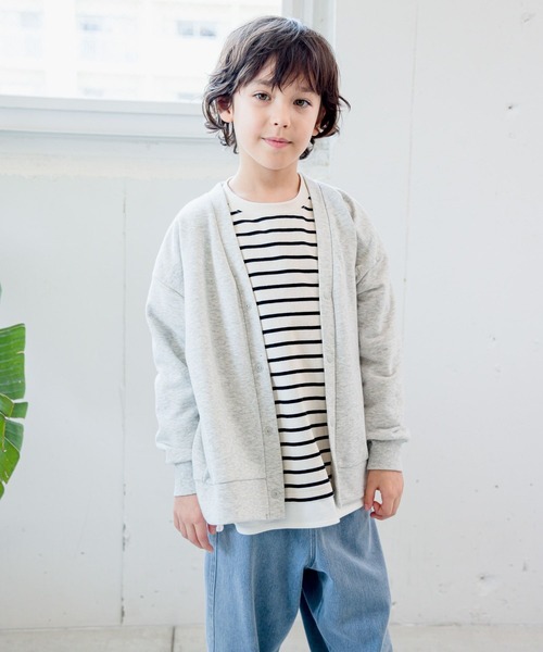 GLOBAL WORK(グローバルワーク)の「イージーDRYスナップカーディガン/969835(カーディガン/ボレロ・キッズ・ライトグレー/ブラック・120cm/110cm/100cm/140cm/150cm/160cm/130cm)」の16枚目の写真