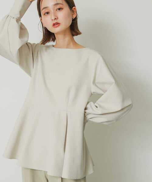 SENSE OF PLACE by URBAN RESEARCH（センスオブプレイスバイアーバンリサーチ）の「ペプラムブラウス（シャツ/ブラウス・レディース・ブラック/ライトベージュ/ライトブルー・ONE）」の8枚目の写真