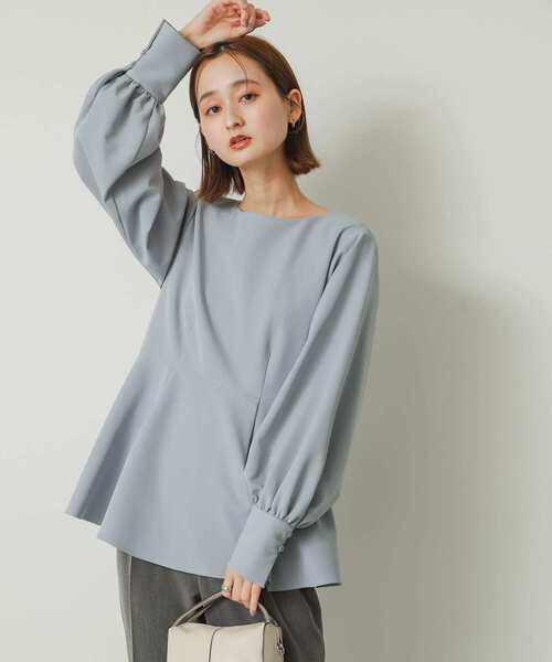 SENSE OF PLACE by URBAN RESEARCH（センスオブプレイスバイアーバンリサーチ）の「ペプラムブラウス（シャツ/ブラウス・レディース・ブラック/ライトベージュ/ライトブルー・ONE）」の17枚目の写真