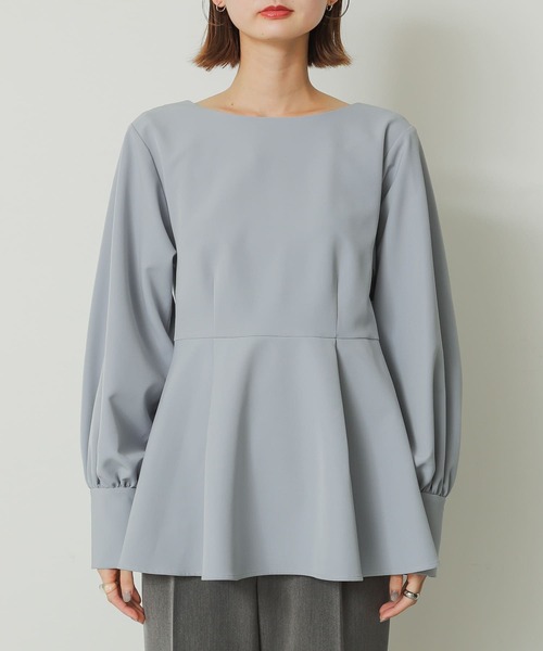 SENSE OF PLACE by URBAN RESEARCH（センスオブプレイスバイアーバンリサーチ）の「ペプラムブラウス（シャツ/ブラウス・レディース・ブラック/ライトベージュ/ライトブルー・ONE）」の21枚目の写真