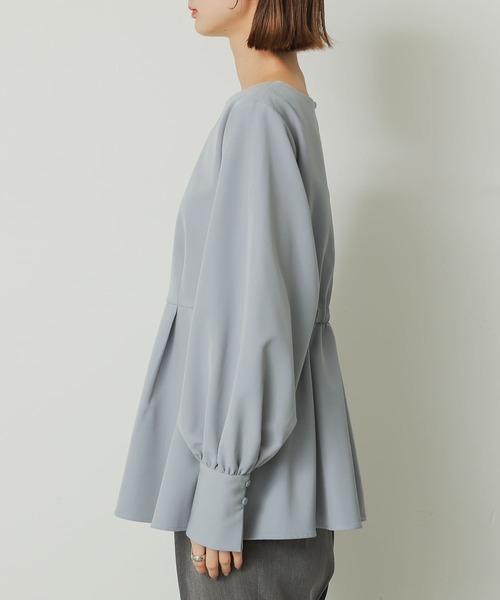 SENSE OF PLACE by URBAN RESEARCH（センスオブプレイスバイアーバンリサーチ）の「ペプラムブラウス（シャツ/ブラウス・レディース・ブラック/ライトベージュ/ライトブルー・ONE）」の22枚目の写真