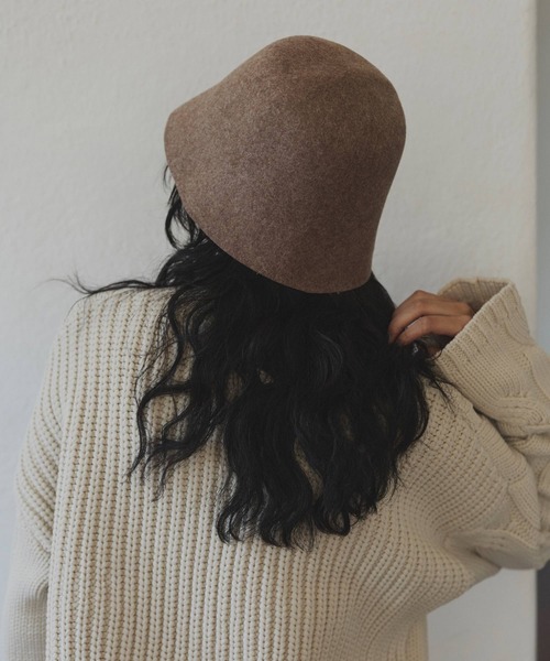 hellam（へラム）の「バケットハット/フェルトバケットハット（ハット・レディース・ブラック/ベージュ・FREE）」の7枚目の写真