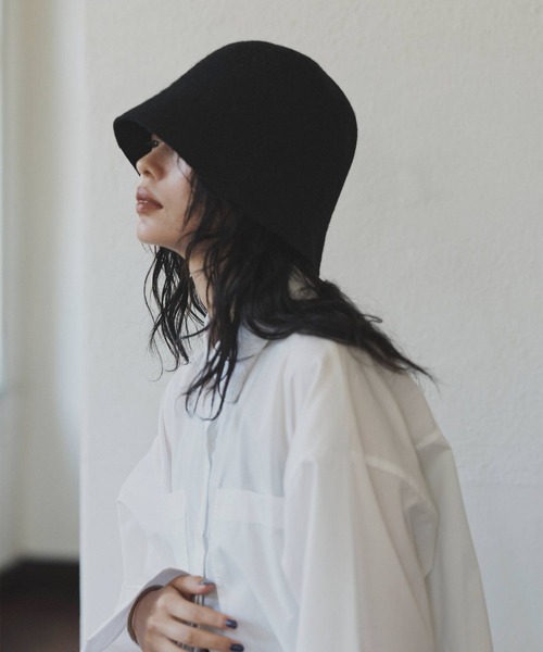 hellam（へラム）の「バケットハット/フェルトバケットハット（ハット・レディース・ブラック/ベージュ・FREE）」の8枚目の写真