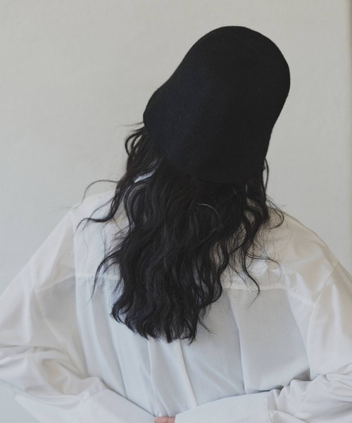 hellam（へラム）の「バケットハット/フェルトバケットハット（ハット・レディース・ブラック/ベージュ・FREE）」の9枚目の写真