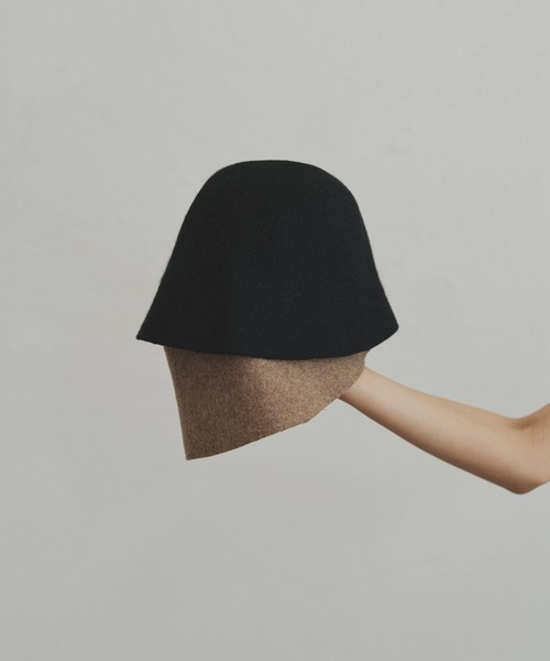 hellam（へラム）の「バケットハット/フェルトバケットハット（ハット・レディース・ブラック/ベージュ・FREE）」の12枚目の写真