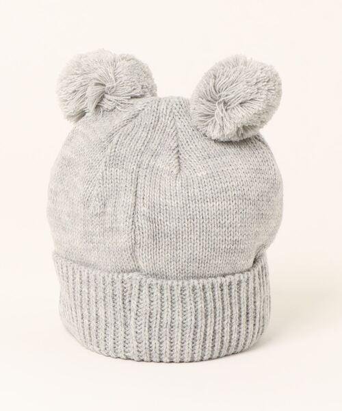 petit main（プティマイン）の「耳つきニットキャップ（キャップ・キッズ・ライトグレー/アイボリー/ブラック/モカ・50cm/52cm/54cm）」の8枚目の写真