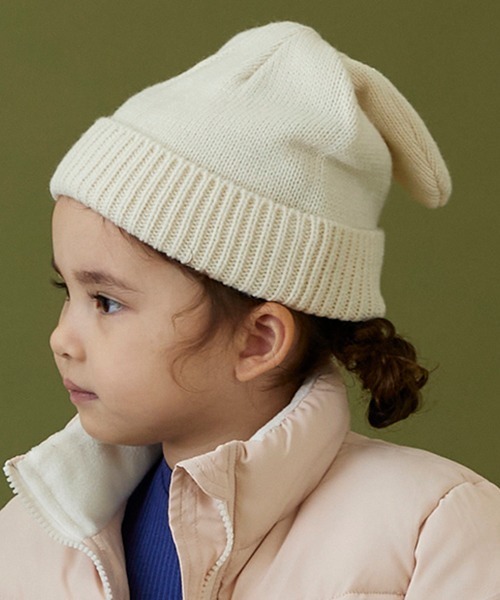petit main（プティマイン）の「耳つきニットキャップ（キャップ・キッズ・ライトグレー/アイボリー/ブラック/モカ・50cm/52cm/54cm）」の21枚目の写真