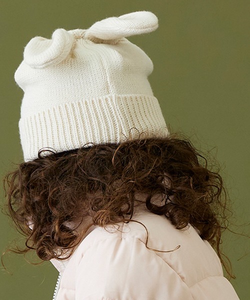 petit main（プティマイン）の「耳つきニットキャップ（キャップ・キッズ・ライトグレー/アイボリー/ブラック/モカ・50cm/52cm/54cm）」の19枚目の写真