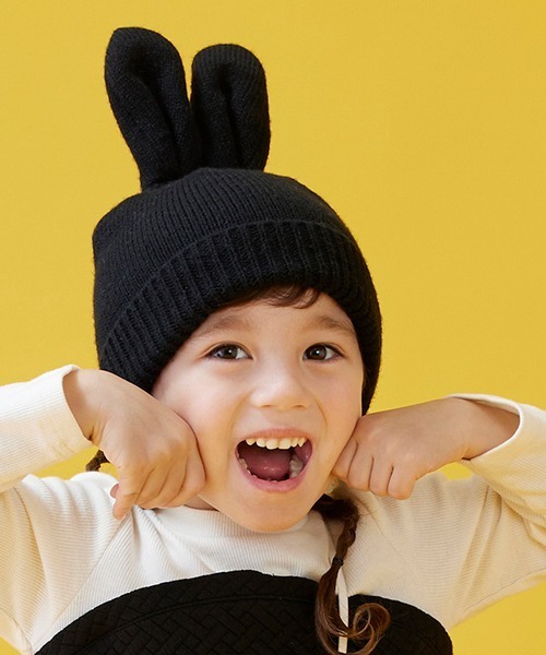 petit main（プティマイン）の「耳つきニットキャップ（キャップ・キッズ・ライトグレー/アイボリー/ブラック/モカ・50cm/52cm/54cm）」の11枚目の写真