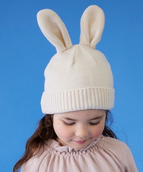 petit main（プティマイン）の「耳つきニットキャップ（キャップ・キッズ・ライトグレー/アイボリー/ブラック/モカ・50cm/52cm/54cm）」の15枚目の写真