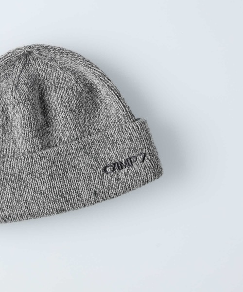 CAMP7（キャンプセブン）の「【CAMP7】サイドロゴ刺繍浅ワッチ（ニットキャップ/ビーニー・レディース・グレー/オレンジ/ブラック・フリー）」の5枚目の写真