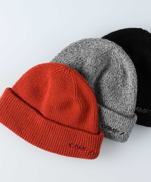 CAMP7（キャンプセブン）の「【CAMP7】サイドロゴ刺繍浅ワッチ（ニットキャップ/ビーニー・レディース・グレー/オレンジ/ブラック・フリー）」の13枚目の写真