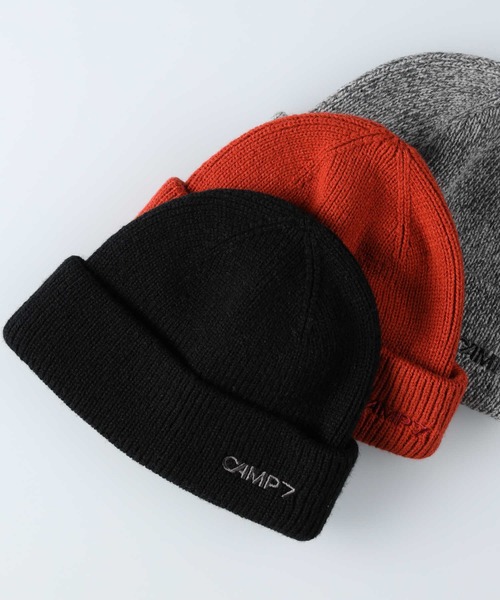 CAMP7（キャンプセブン）の「【CAMP7】サイドロゴ刺繍浅ワッチ（ニットキャップ/ビーニー・レディース・グレー/オレンジ/ブラック・フリー）」の15枚目の写真