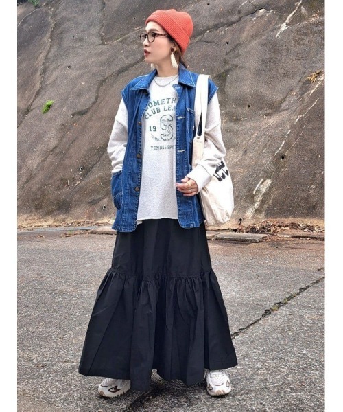 CAMP7（キャンプセブン）の「【CAMP7】サイドロゴ刺繍浅ワッチ（ニットキャップ/ビーニー・レディース・グレー/オレンジ/ブラック・フリー）」の20枚目の写真