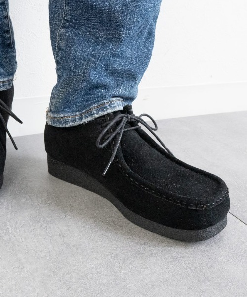 Fabby fabby（ファビィーファビィー）の「メンズボリュームモカシンシューズ（ブーツ・メンズ・ブラック/ベージュ・LARGE/MEDIUM）」の9枚目の写真