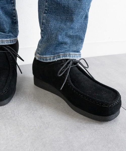 Fabby fabby（ファビィーファビィー）の「メンズボリュームモカシンシューズ（ブーツ・メンズ・ブラック/ベージュ・LARGE/MEDIUM）」の7枚目の写真