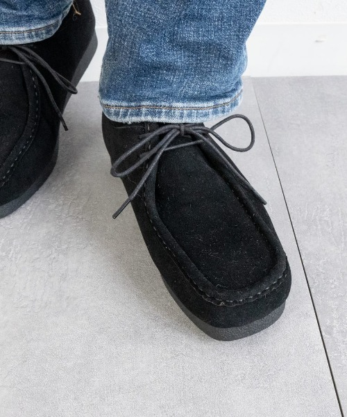 Fabby fabby（ファビィーファビィー）の「メンズボリュームモカシンシューズ（ブーツ・メンズ・ブラック/ベージュ・LARGE/MEDIUM）」の6枚目の写真