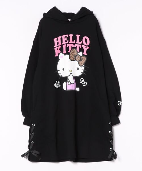 BABYDOLL（ベビードール）の「親子お揃い サンリオ レースアップ ワンピース 8759A（ワンピース・レディース・ブラック/パープル・F）」の2枚目の写真