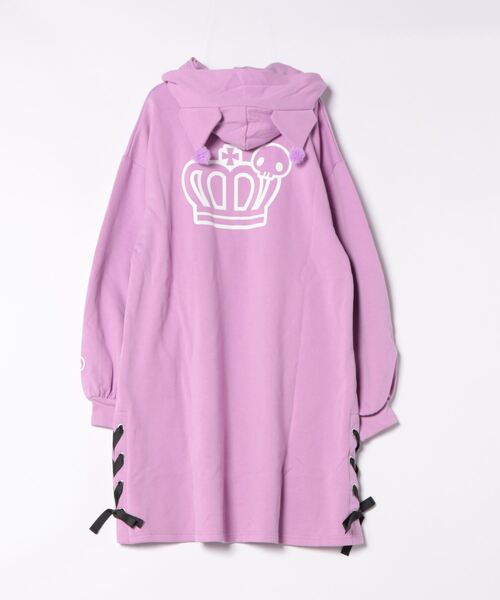 BABYDOLL（ベビードール）の「親子お揃い サンリオ レースアップ ワンピース 8759A（ワンピース・レディース・ブラック/パープル・F）」の3枚目の写真