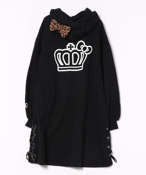 BABYDOLL（ベビードール）の「親子お揃い サンリオ レースアップ ワンピース 8759A（ワンピース・レディース・ブラック/パープル・F）」の4枚目の写真