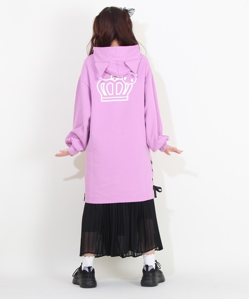 BABYDOLL（ベビードール）の「親子お揃い サンリオ レースアップ ワンピース 8759A（ワンピース・レディース・ブラック/パープル・F）」の8枚目の写真