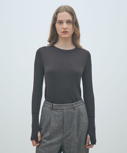 ウールリブ クルーネックプルオーバー（Tシャツ/カットソー）｜MACPHEE