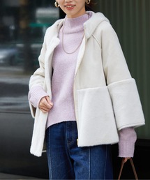 ムートン×ファーフードジャケット