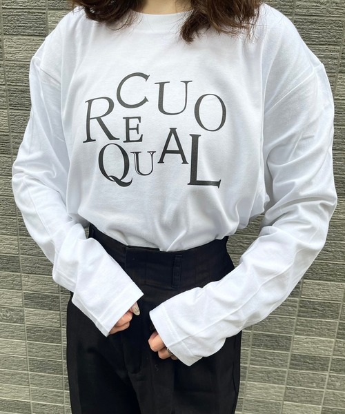 cuorequal(クオレコール)の「トレンドのデザインロゴロンT(Tシャツ/カットソー・レディース・B/A・LARGE/MEDIUM)」の3枚目の写真