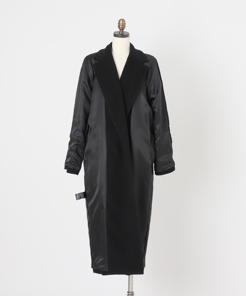 【クリーニング済み】Deuxieme Classe チェスターコート ブラック DEUXIEME CLASSE（チェスターコート ・ ブラック/黒色系）の