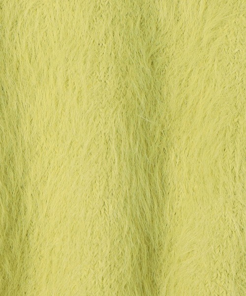 NICOLE white(ニコルホワイト)の「フェザーヤーン オフタートルネック プルオーバー(ニット/セーター・レディース・チャコールグレー/ピンク/イエロー/オフホワイト/ネイビー・FREE)」の15枚目の写真