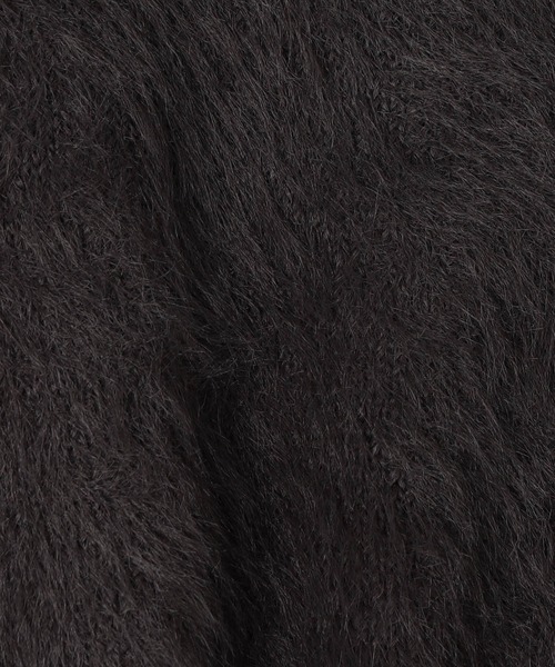 NICOLE white(ニコルホワイト)の「フェザーヤーン オフタートルネック プルオーバー(ニット/セーター・レディース・チャコールグレー/ピンク/イエロー/オフホワイト/ネイビー・FREE)」の17枚目の写真