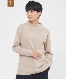 【L】タートルネックプルオーバーラメニット