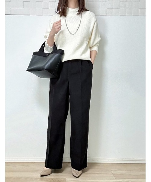 2024-25 WINTER COLLECTION][低身長/高身長サイズ有]微起毛ツイル