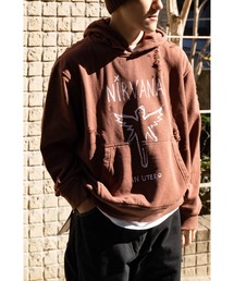 【 GOAT / ゴート 】 WORN-OUT BAND HOODIE ウォーンアウト バンド プリント フーディー パーカー SUY